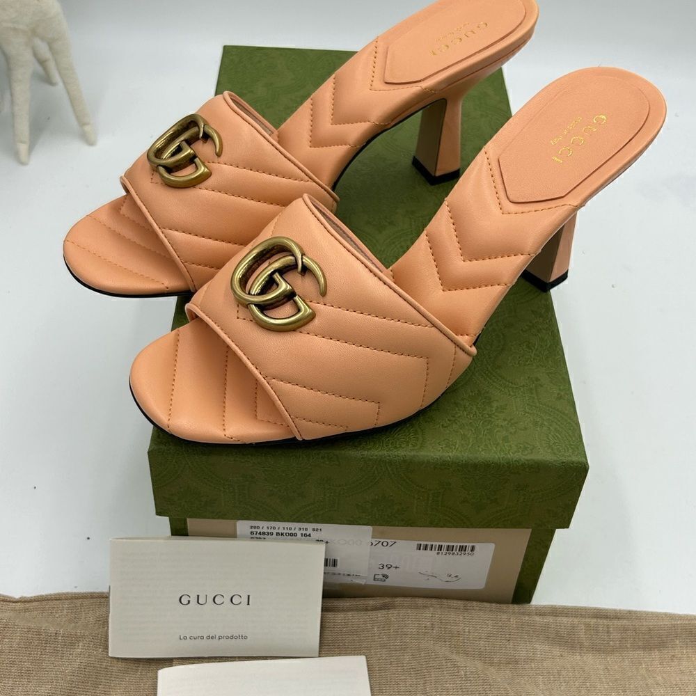 Women’s Gucci Marmont, leather mules size 39.5 made in Italy - Picture 7 of 10